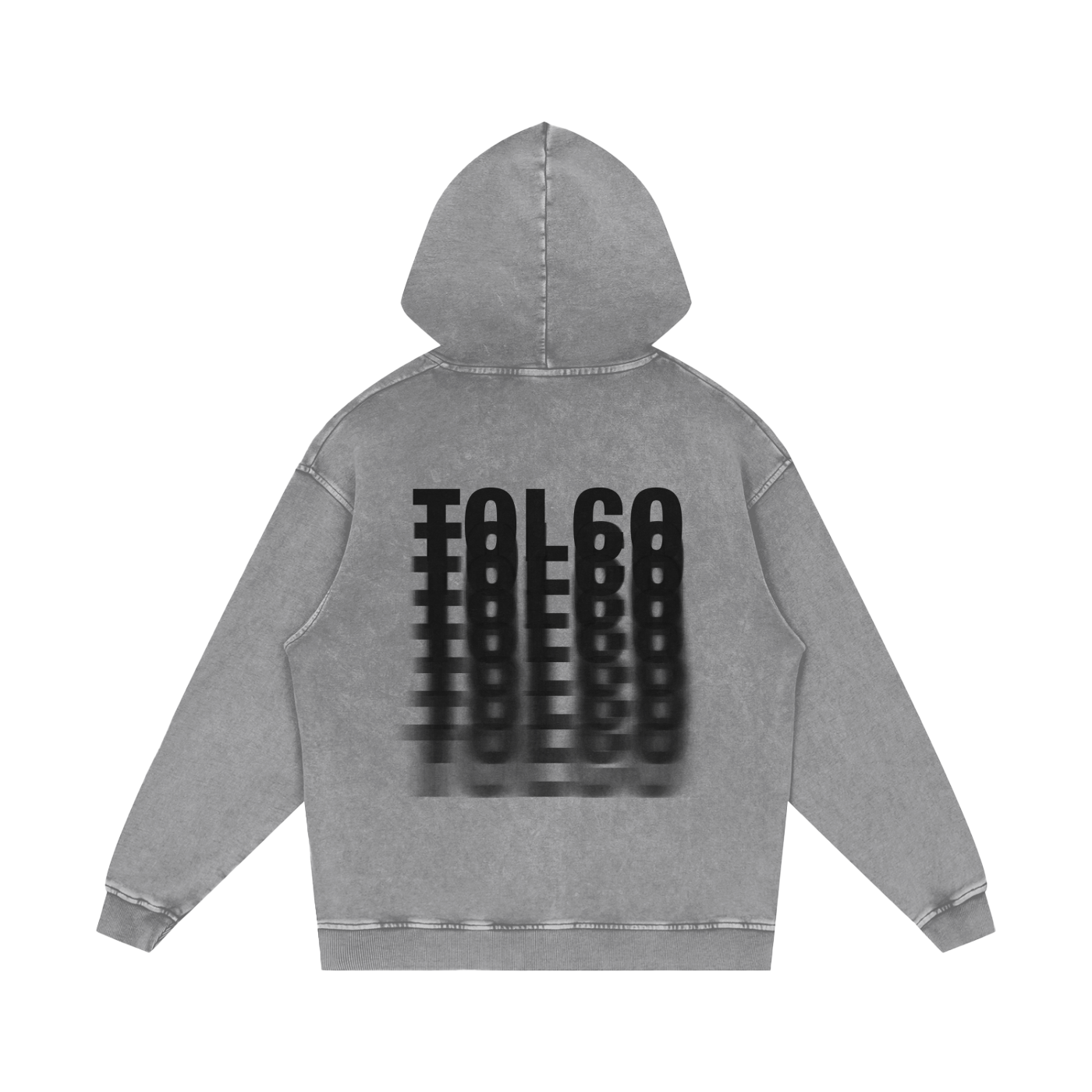 TOLCO. - DRIFT - Snow Washed Hoodie - Light Gray