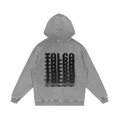 TOLCO. - DRIFT - Snow Washed Hoodie - Light Gray