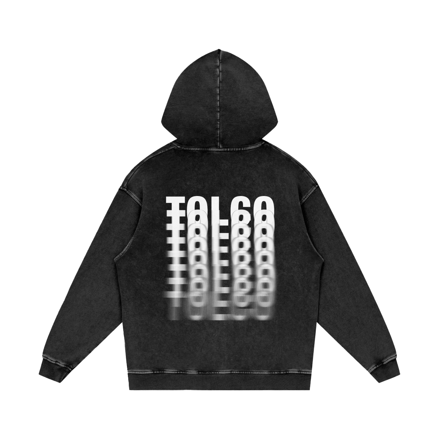 TOLCO. - DRIFT - Snow Washed Hoodie - Black Beauty