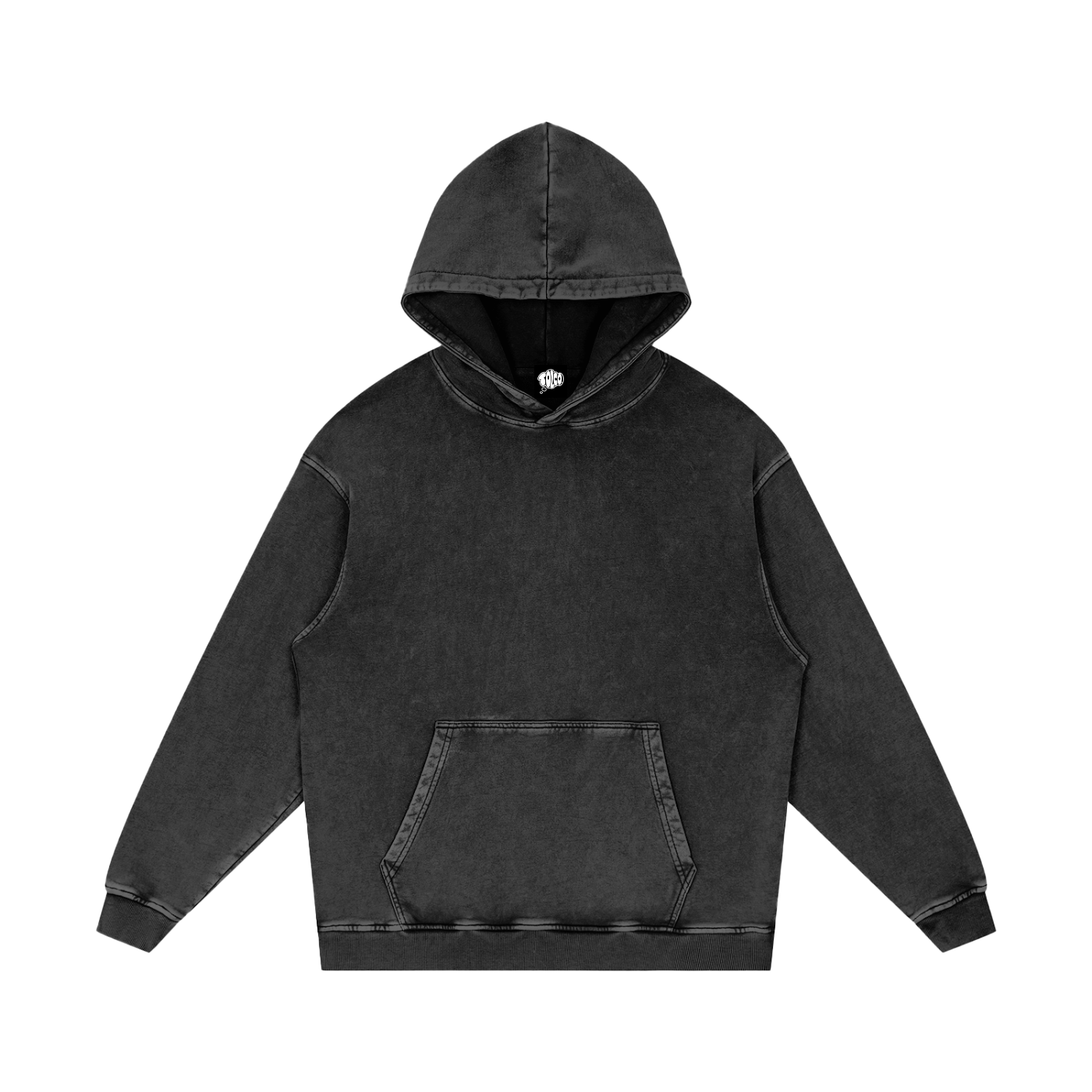 TOLCO. - DRIFT - Snow Washed Hoodie - Black Beauty
